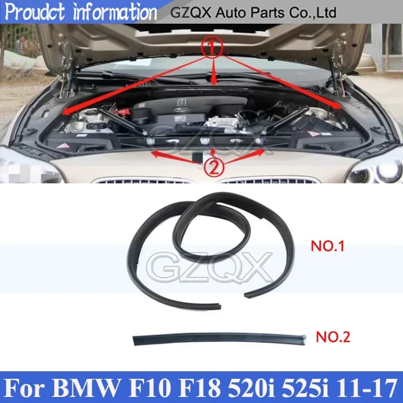 CAPQX Per BMW F10 F18 520i 523i 525i 528i 535i 2011-2017 Cofano Motore Anteriore Guarnizione Cofano Striscia di Tenuta in Gomma