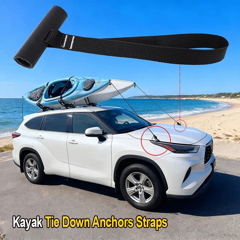2/4Pcs Portable Kayak Tie down Anchors Straps Easy Install Universal Boat Roof Rack Accessories