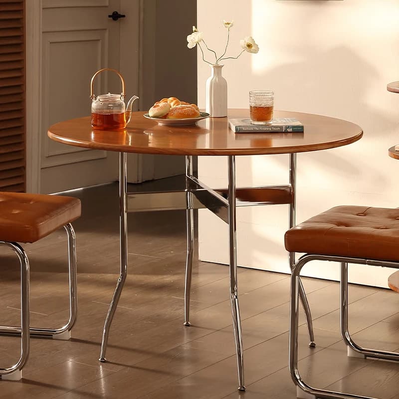 Gambe Tavolo da pranzo nordico Sedia minimalista impermeabile Tavolo da pranzo rotondo Design vivente Muebles De Cocina Mobili da cucina