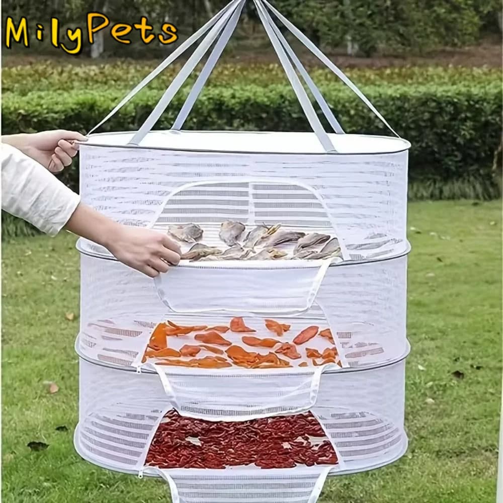 1/2/3 Layer Drying Fishing Net Portable Large Capacity Mesh Clothes Hanging Dryer Household Durable Dried Vegetable Net