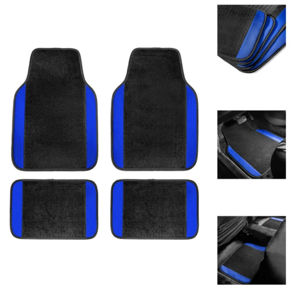 Set Completo di 4 Tappetini Universali per Auto, SUV, Furgoni e Camion - Anteriori e Posteriori