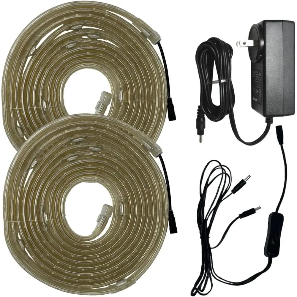 15-piece LED Lighting Kit with 2 Light Strips for Car
