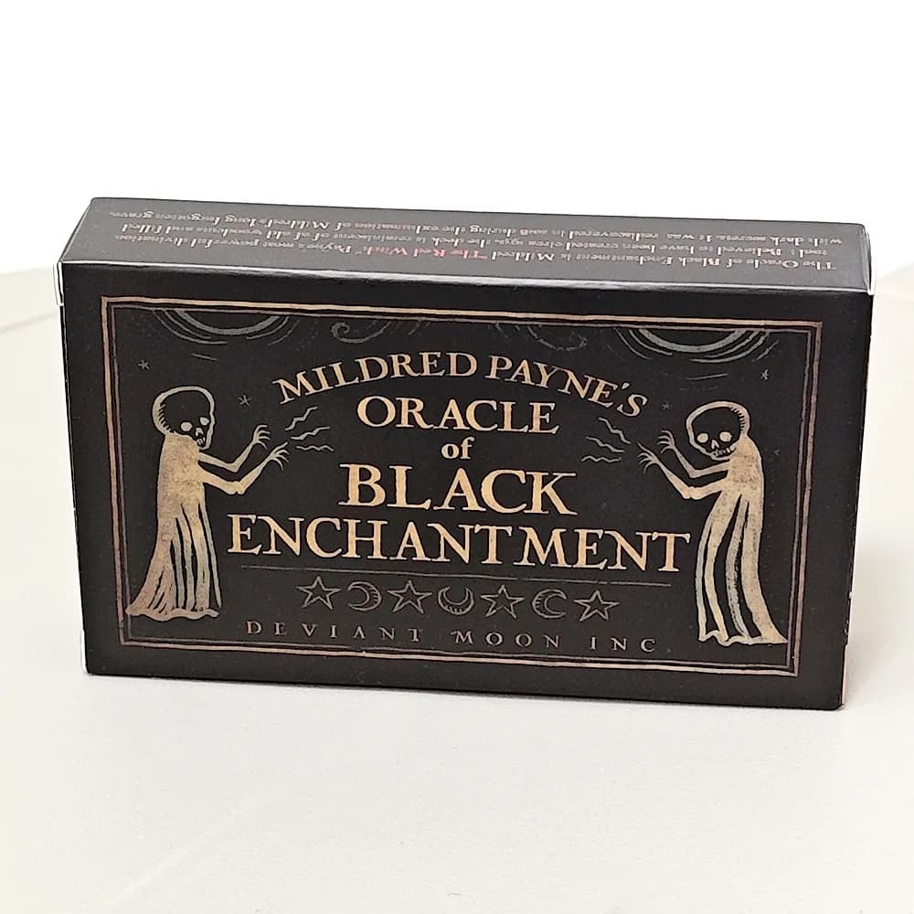 Mildred Payne's Oracle of Black Enchantment 52 pezzi 10,3 * 6 cm Line Black Imaging Woodblock Style Cards