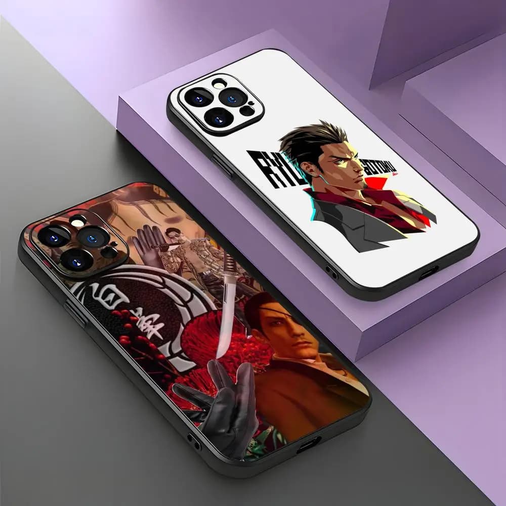 Yakuza Kiwami 3 & Dark Ties Phone Case For iPhone 17 air 16 e 15 14 13 12 11 Plus Mini Pro Max Soft black Shockproof Cover