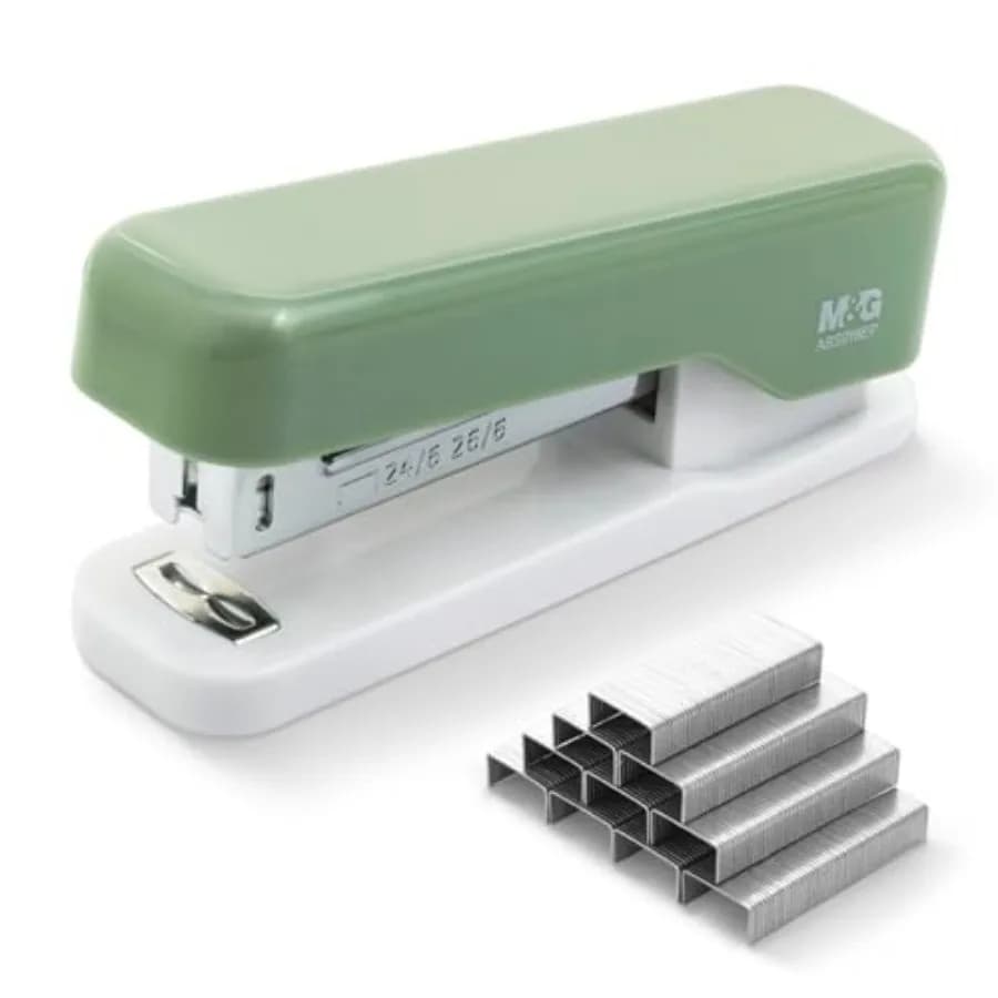 Desktop Stapler, Basic Office Stapler with 1000 Staples, 20 Sheet Capacity, Portable Small Desk Staplers for School Home Office