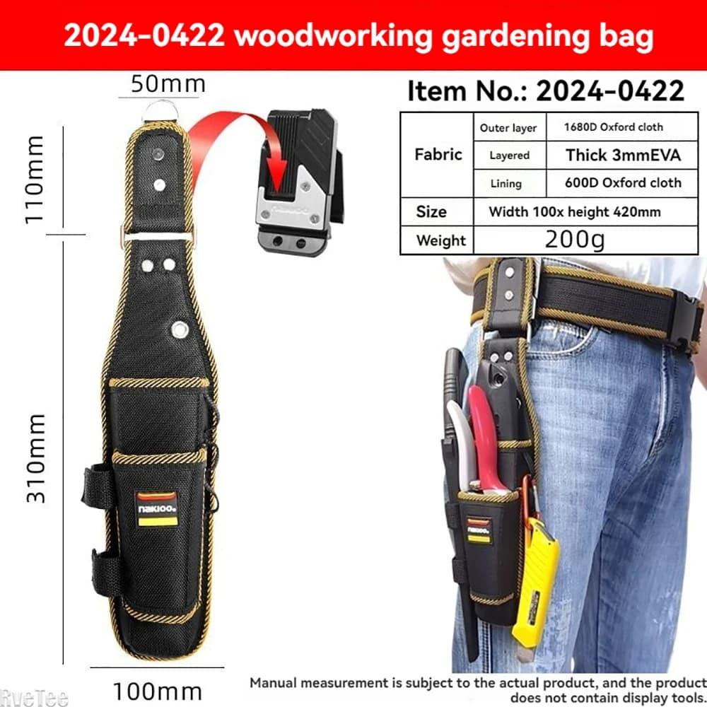 Quick Hook Tool Bag with Fir for Scissors and Saws NAKIOO