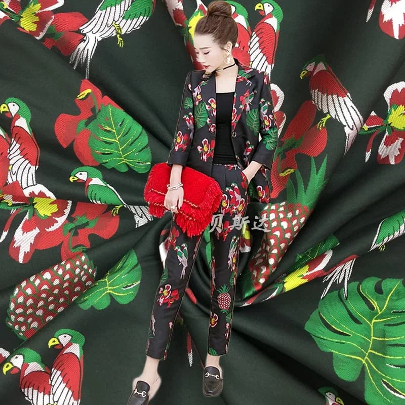 Skin-friendly Spring Summer Autumn Jacquard Fabric High-end Cheongsam Dress Windbreaker Clothing Fabrics By Meter