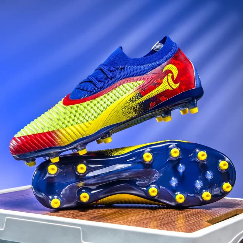 Scarpe da Calcio Basse da Uomo con Supporto alla Caviglia, Tacchetti Resistenti all'Usura, Scarpe Chiodate per Adulti, Sneakers Sportive per Allenamento e Partite all'Aperto