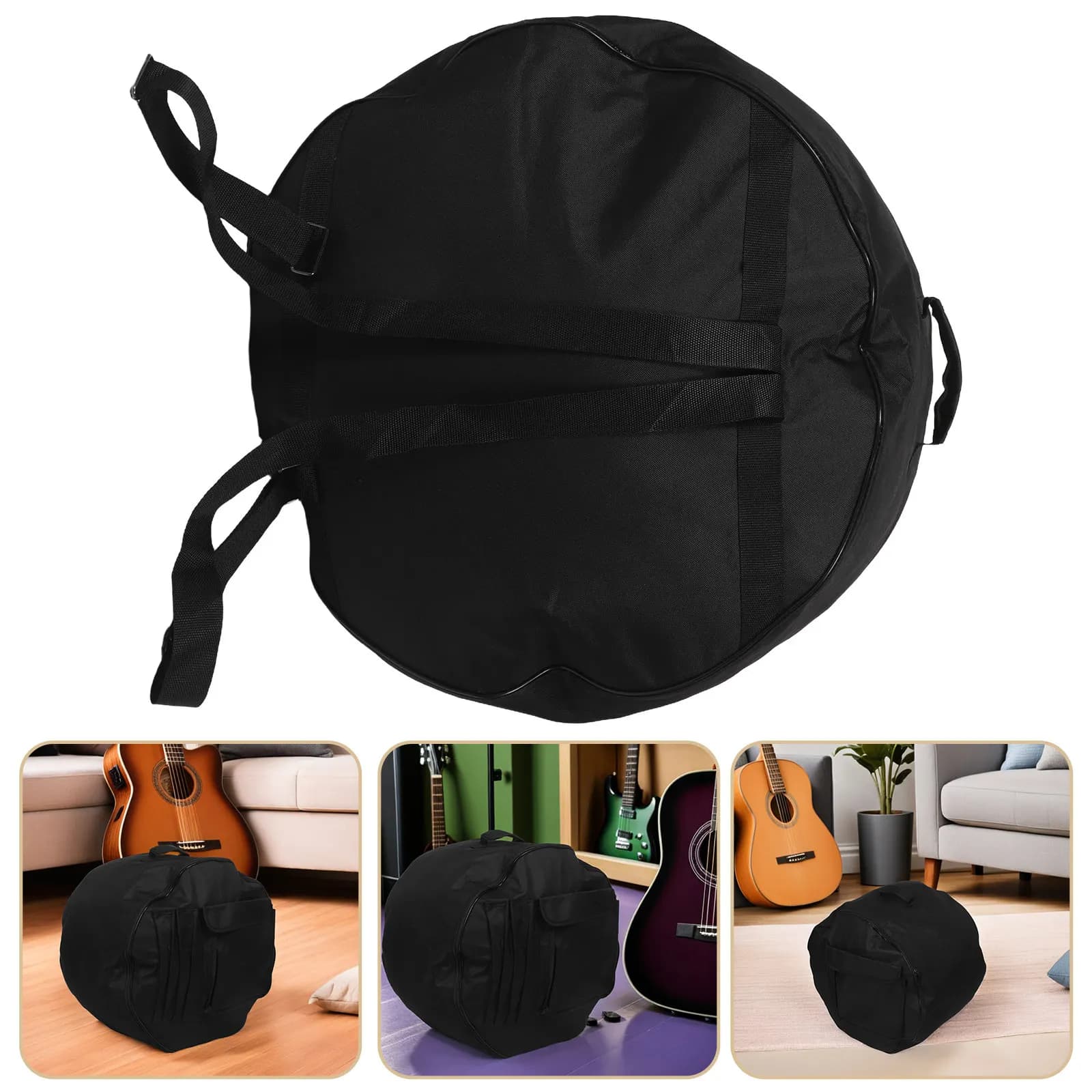 Snare Drum Backpack Case Heavy Duty Oxford Fabric Portable Carrying Bag with Padded Protection Multi Pocket Design for Travel