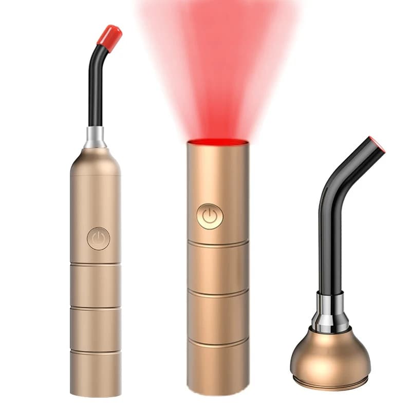 Dispositivo per terapia con luci rosse Stick Led Luce a impulsi a infrarossi Bacchetta portatile per trattamento mal di cancello Bacchetta a infrarossi per bocca, naso, orecchio, caviglia