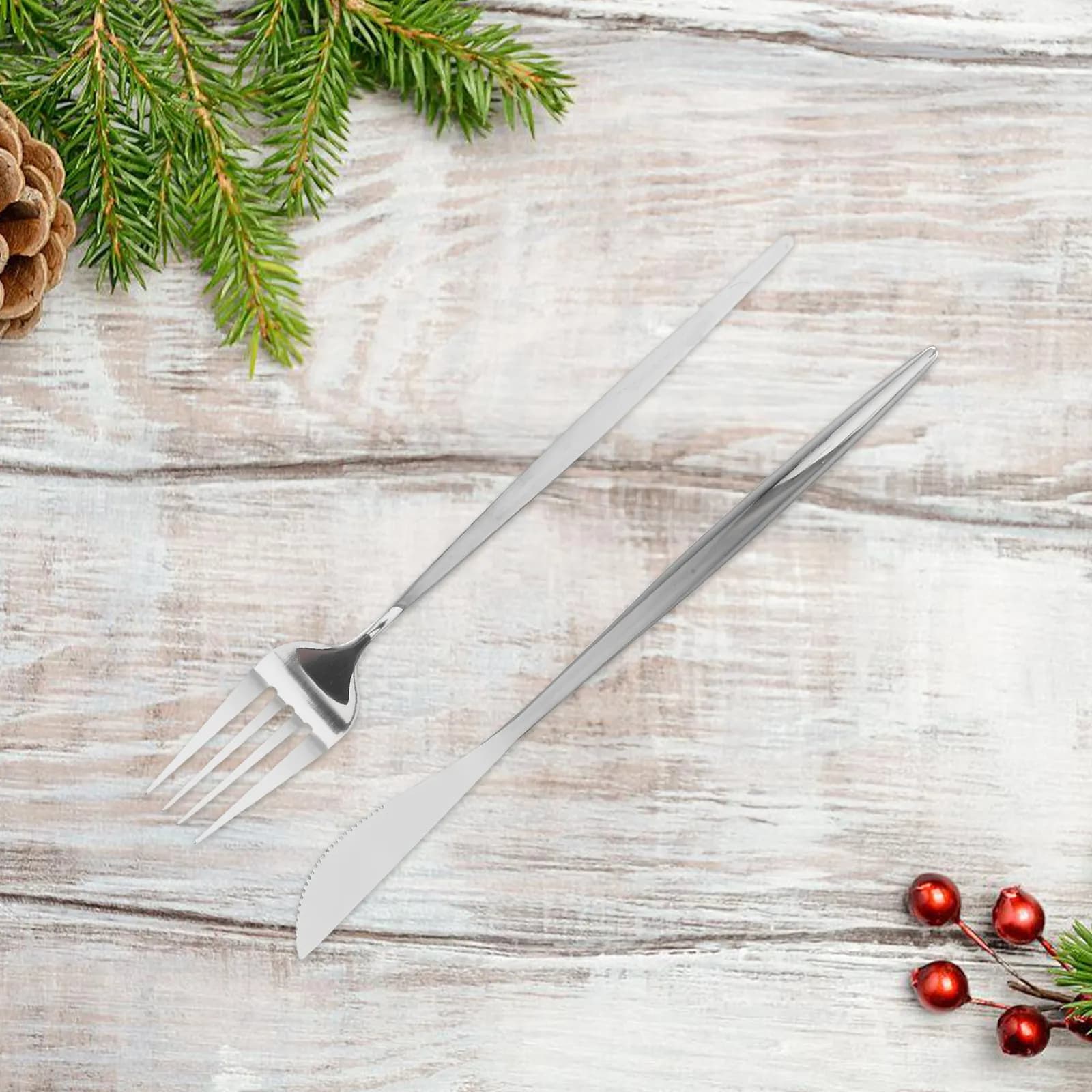 1Set Luxury Gold Stainless Steel Utensils Set Stylish Steak Knife Fork Spoon for Family Dinners Holiday Hosting Kitchen
