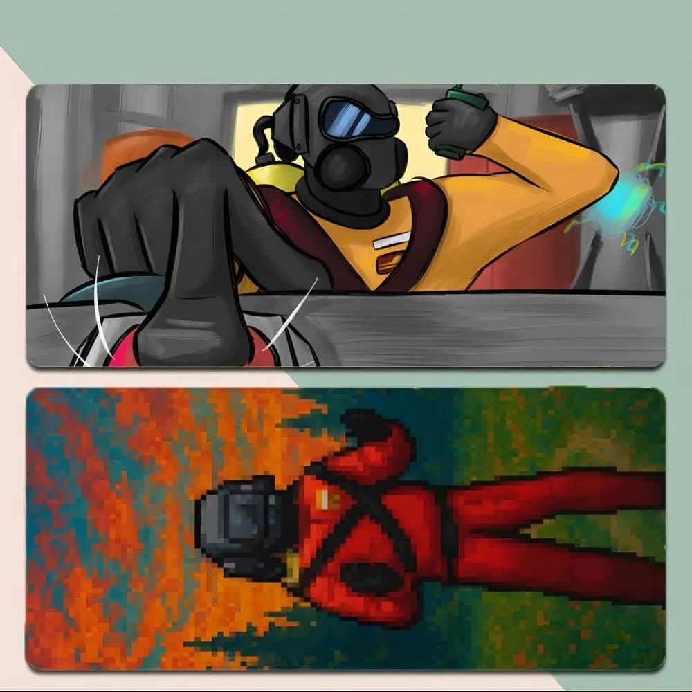 Tappetino per mouse da gioco indie L-Lethal Company, tappetino per mouse da gioco con bordi cuciti spessi, tappetino da scrivania grande antiscivolo