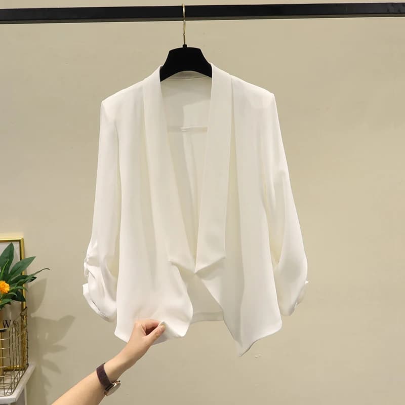 Giacca Corta da Donna 2025 Nuova Collezione Primavera Estate, Cardigan Leggero con Protezione Solare, Stile Occidentale, Abbinabile a Gonne, Stile per il Lavoro