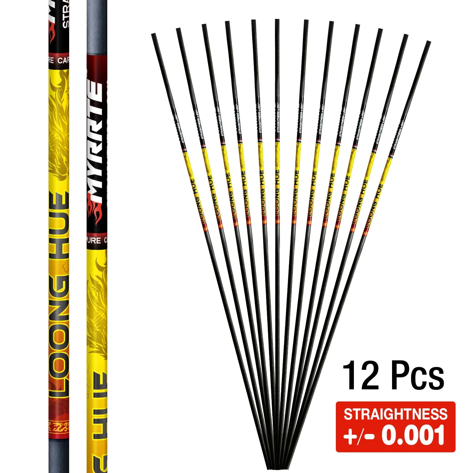 12 pezzi ID4.2mm 31 "asse per frecce in carbonio puro accessori per tiro con l'arco fai da te per tiro all'aperto o caccia