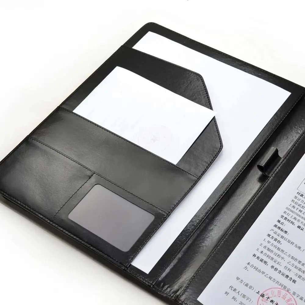 Borsa per documenti Cartelle per file contrattuali Blocchi per appunti Cartella per manager in pelle PU Cartella per affari Cartella per file A4 Cartella per appunti A4