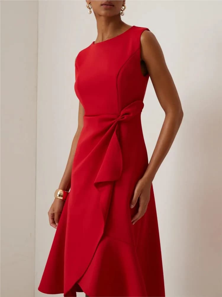 Elegant Women's Evening Dress Autumn Winter Temperament Fashionable Clothing Sleeveless High Waist Personalized Long Dresses
