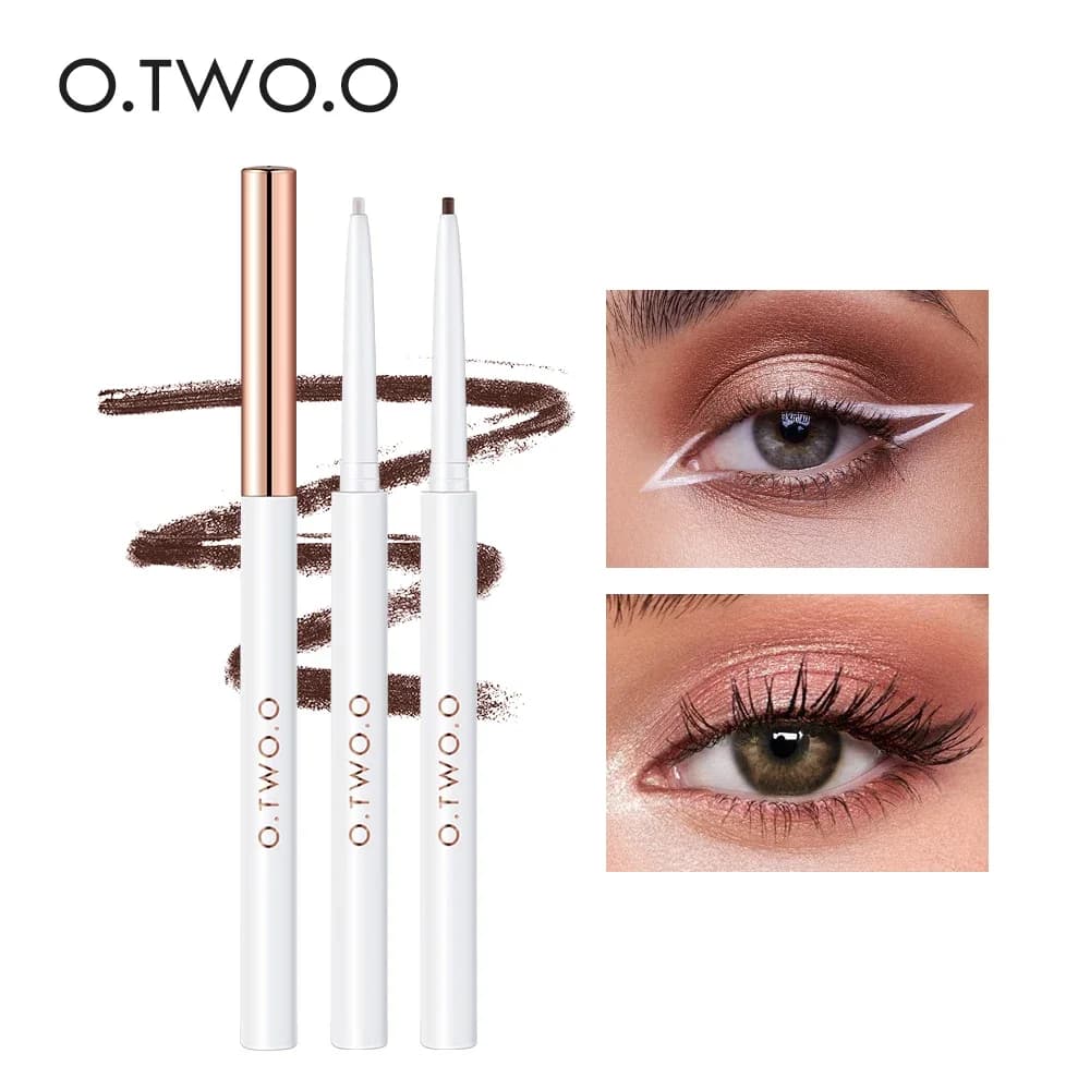 O.TWO.O Matita gel per eyeliner fine da 1,0 mm 4 colori popolari Penna per eyeliner liscia e impermeabile Facile da disegnare Cosmetici per occhi a lunga durata