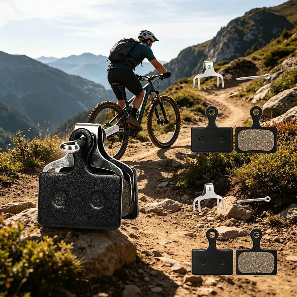 2PCS Bicycle Mountain Bike Disc Brake Pads Resin Semi-Metallic For SHIMANO M9100/M9110/M8110/R9270/R8170/R7170/R9170/R8070/R7070