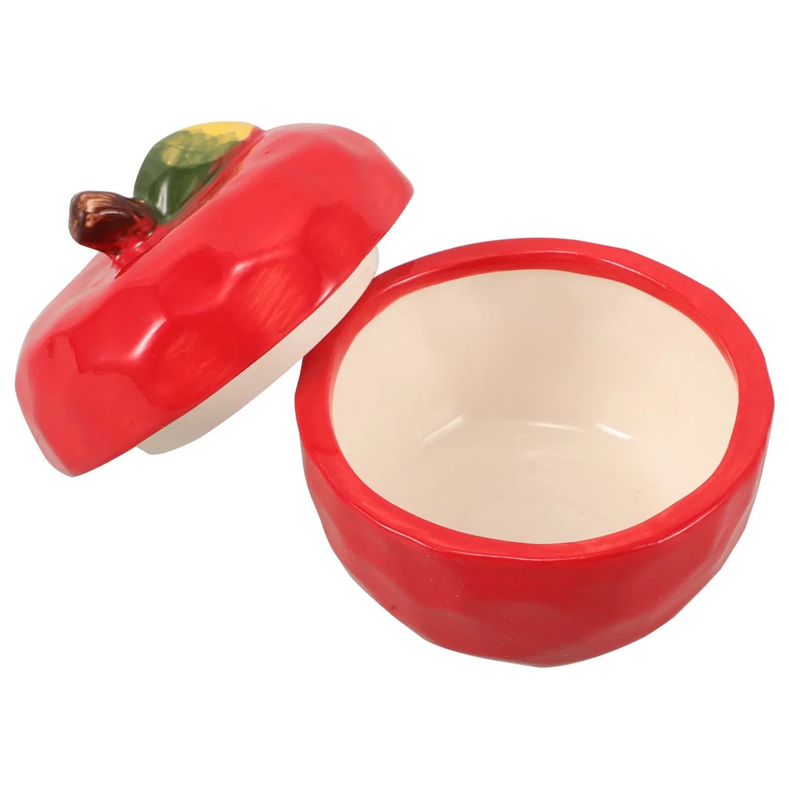 Christmas Ceramic Scented Jar Red Creative Food Storage Container Sugar Bowl Candy Dish Spice Pot Tea Canister Home