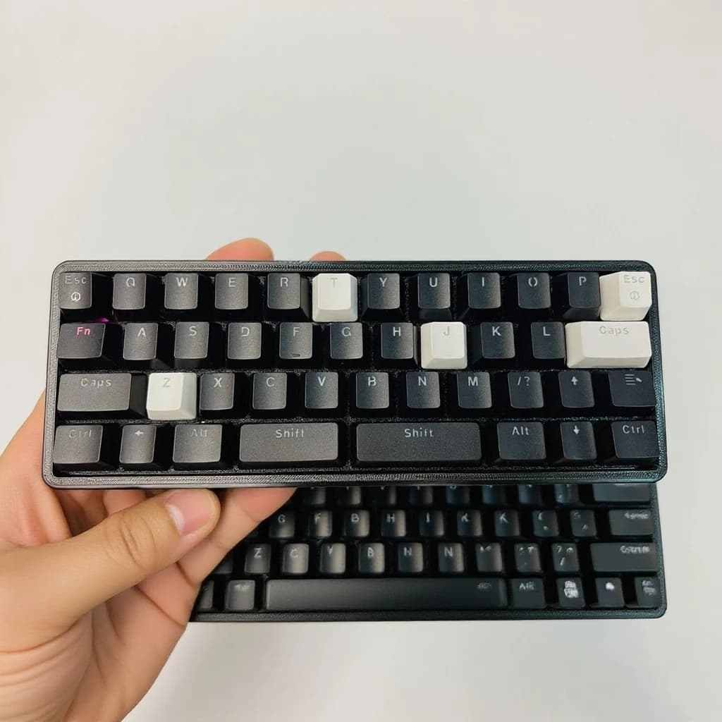 40% Plank Mini Kit tastiera Wireless Tri Mode 42 tasti 3D VAIL Personalizzato RGB Hot Swap Tastiera da gioco ergonomica Bluetooth PC Gamer
