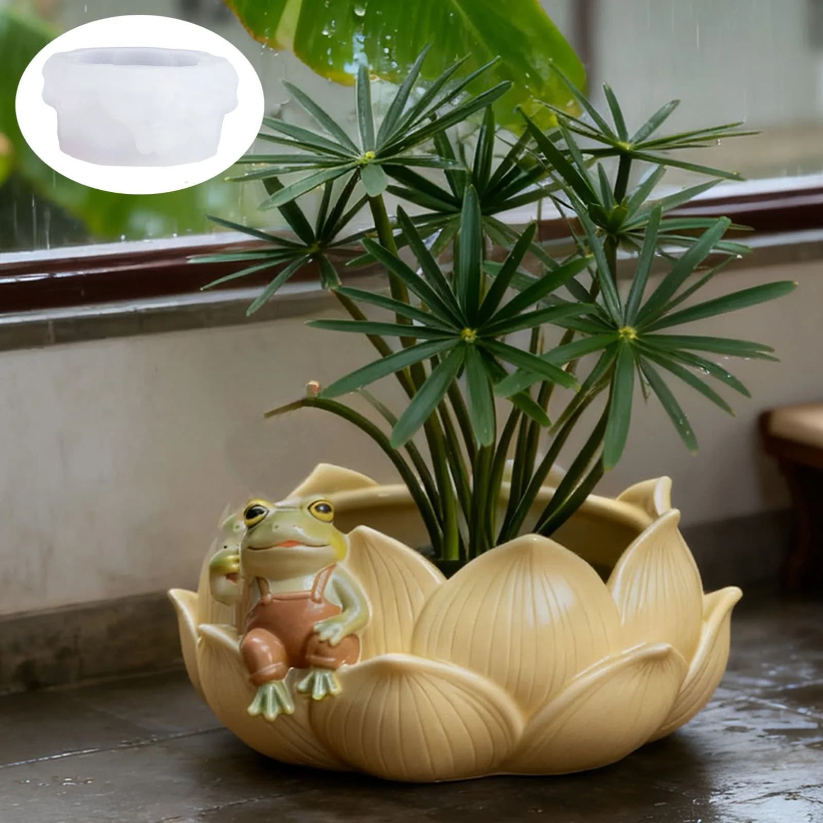 Stampo per vasi da fiori in silicone flessibile, stampo per tazze portaoggetti, stampo in gel fai da te, sicuro per hobbisti, regali, aromaterapia