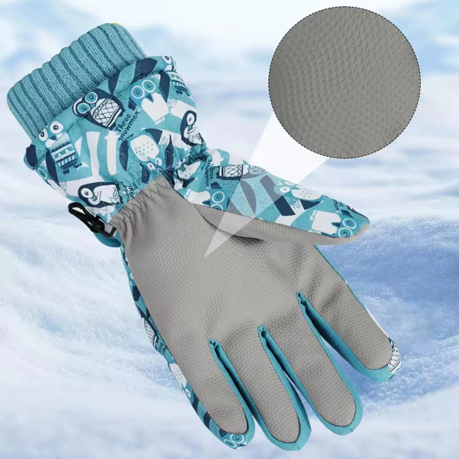 Waterproof Children's Insulated Gloves for Thermal Children for Winter Race Cycling Ski Hiking Outdoor Sports Travel Communal