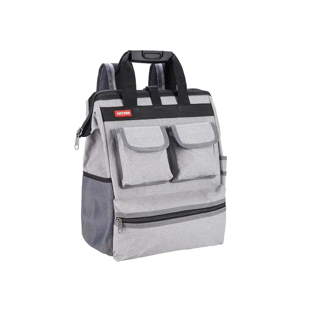 Borsa Porta Attrezzi a Zaino con Supporto Imbottito per la Schiena, Borsa Porta Utensili Resistente per Elettricisti, Idraulici, Tecnici HVAC, Riparatori di Cavi