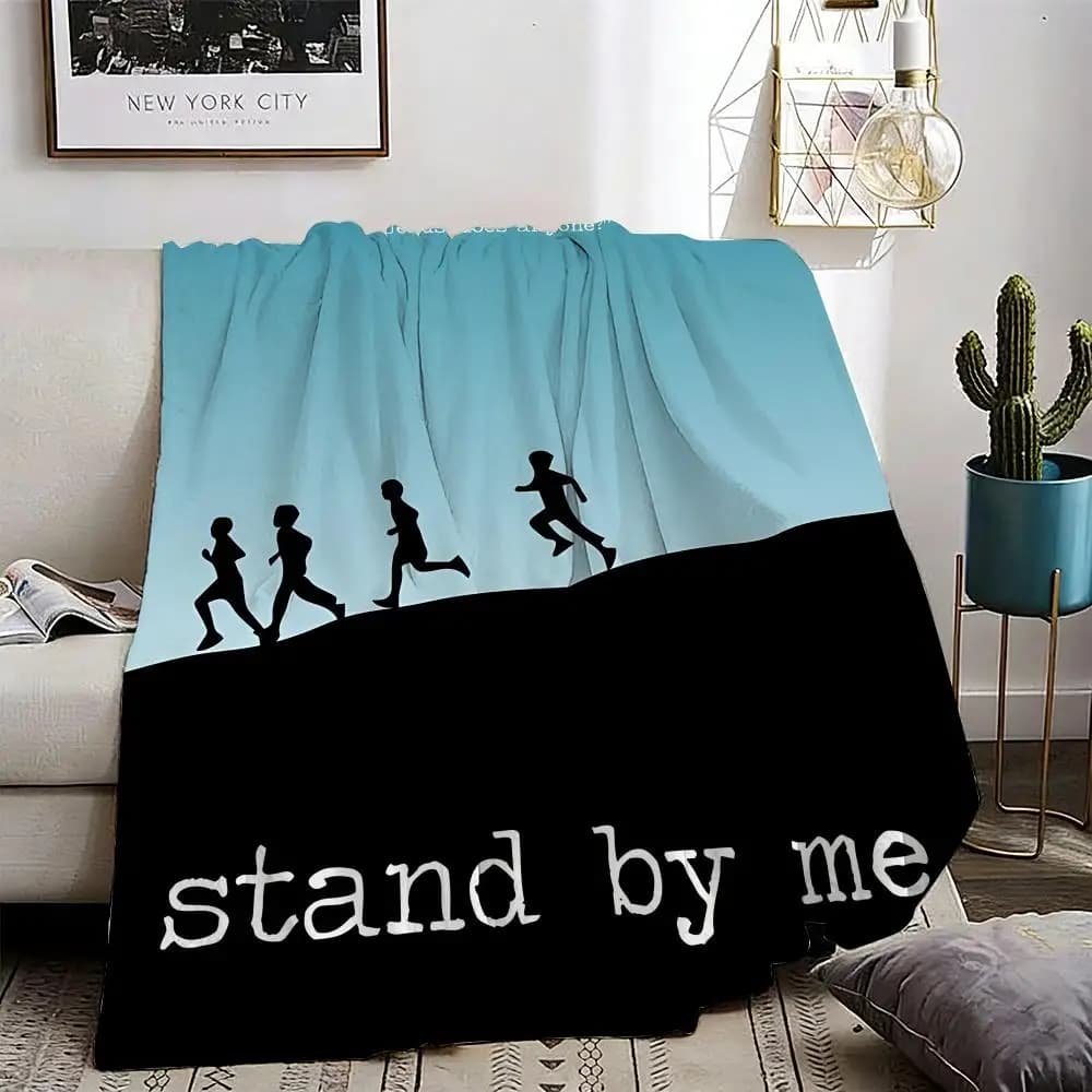 S-Stand by Me movie Throw Lightweight 240g Flannel Blanket Soft Skin-friendly for Summer Cooling