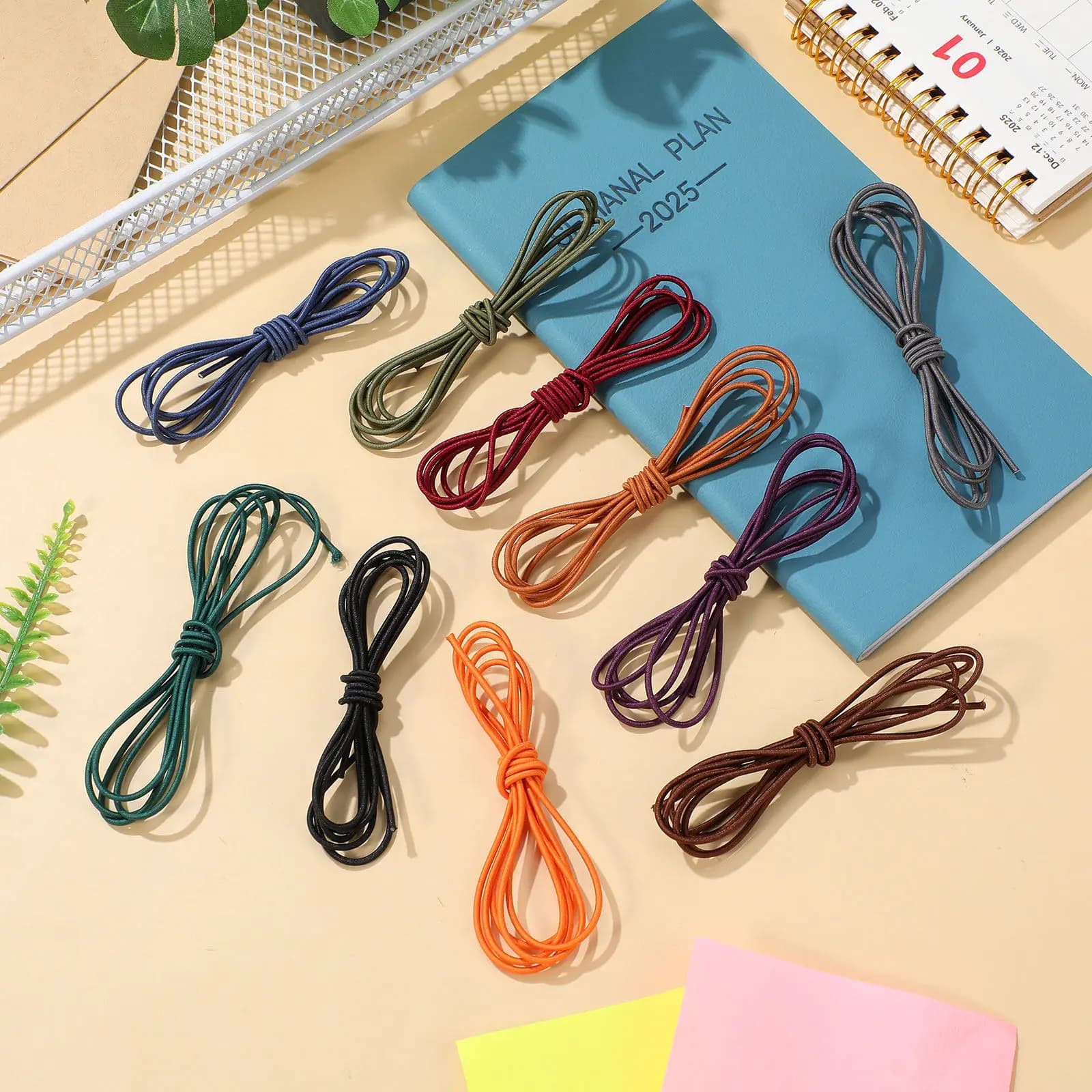 10 Pezzi Fascette Elastiche in Nylon per Quaderni, Agende e Raccoglitori - Cinghie Regolabili per un Fissaggio Sicuro e Portatile