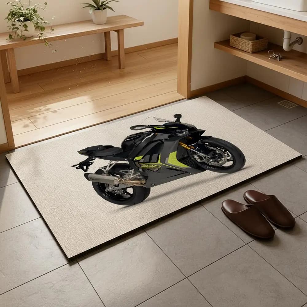 Tappetino da bagno in terra diatomacea, ad asciugatura rapida, assorbente, tappetino per pavimento domestico multiuso ZXMOTO 820RR nero