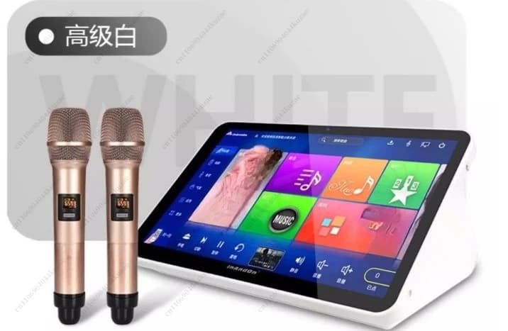 FMT Touch Screen All in One Karaoke Machine with 4 5 in 1 Amplifier and Reverberation for Home Use