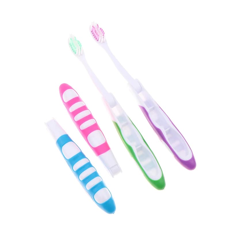 Spazzolino da Denti Portatile Pieghevole Monouso per Igiene Orale, Viaggio, Campeggio, Escursionismo e Uso Domestico