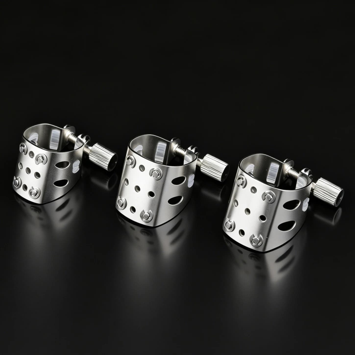 JEK Saxophone Hard Rubber Mouthpieces Ligature Mouthpiece Metal Ligatures Silver-Plated