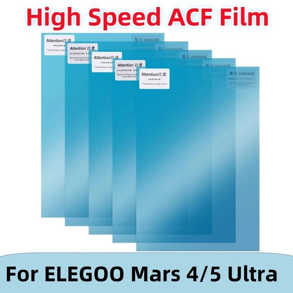 5 Pieces 7 Inch ACF Film 235x160mm For ELEGOO Mars 5 Ultra Mars 4 Ultra Mars 4 0.3mm UV Resin 3D Printers Release Film ACF LCD SLA sheets
