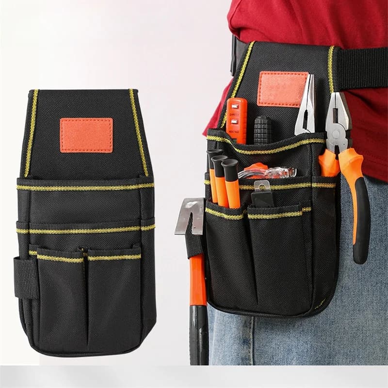 Pocket Tool Pouch Tool Belt Pouches with Belt Clip Utility Mini Tool Organizer Pouch for Electrician,Carpenter,Construction