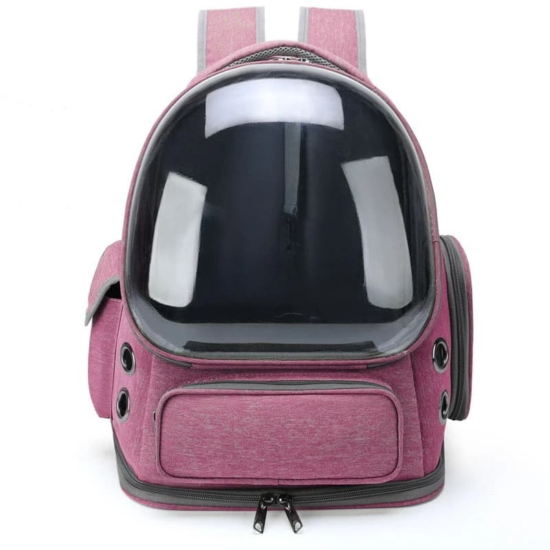 ​Pet Backpack Carrier, Portable Double-Shoulder Breathable Pet Bag with Space Capsule Design,Large Space for Cats and Small Dogs