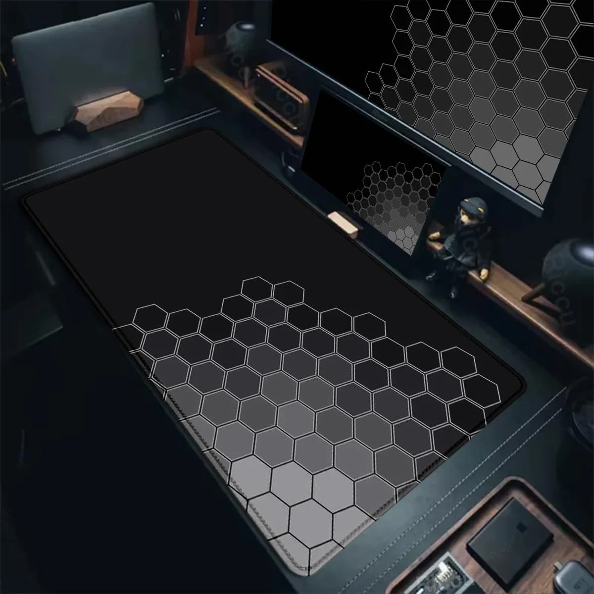Tappetino per mouse da gioco Hexagon Geometric Art Design Tastiera Tappetino da scrivania Gamer Tappetino per mouse grande Computer Ufficio Cuscino antiscivolo Accessori