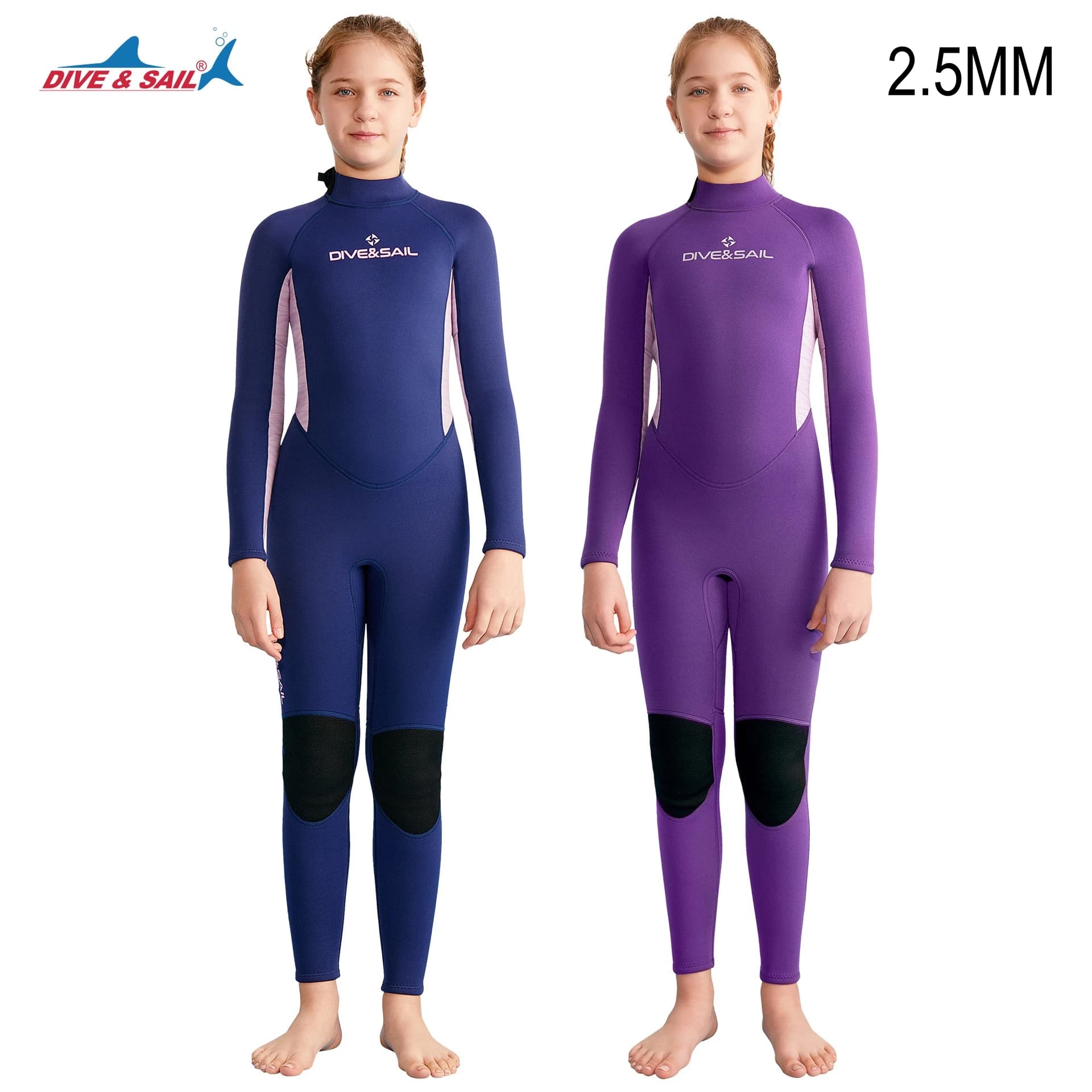 2.5mm Neoprene Diving Mute for Children, Solar Protection, Long Sleeves, Waterproof, for Snorkeling, Diving, Underwater Fishing, Kayaking, Keeps at Hot