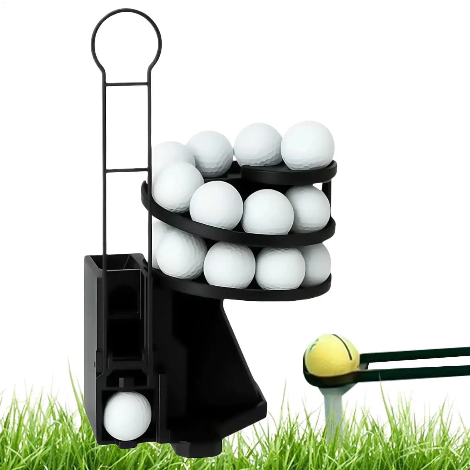 Lanciatore automatico per allenamento altalena con macchina per erogatore automatico di palline con funzione Tees Up per mettere accessori da golf per la pratica