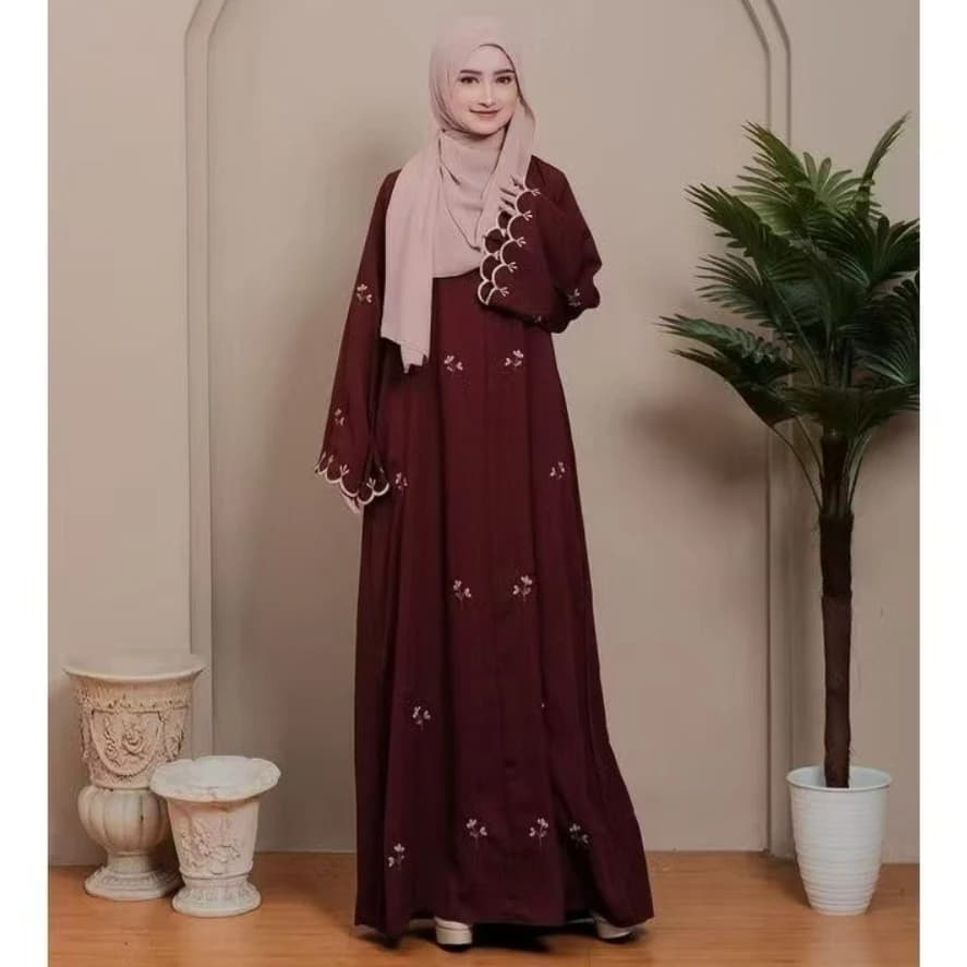 Eid Abaya Women's Party Dress Flower Embroidery Muslim Dubai Longue Dresses Largos Ramadan Morocco Caftano Robe Abaya