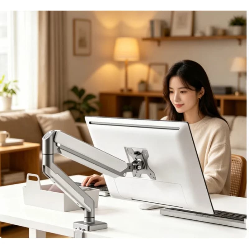 Supporto da scrivania universale regolabile per schermo singolo, supporta monitor fino a 32 pollici e 19,8 libbre, supporto per computer da casa e ufficio