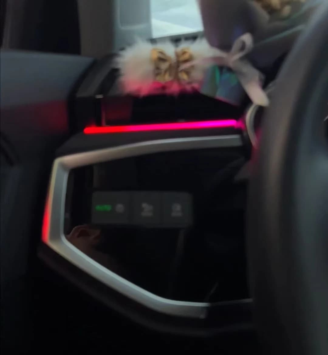 Stile di incisione laser a quattro porte + stampo di controllo centrale opzionale Luce ambientale dinamica Rainbow Symphony per Audi Q3 (2019-2024)