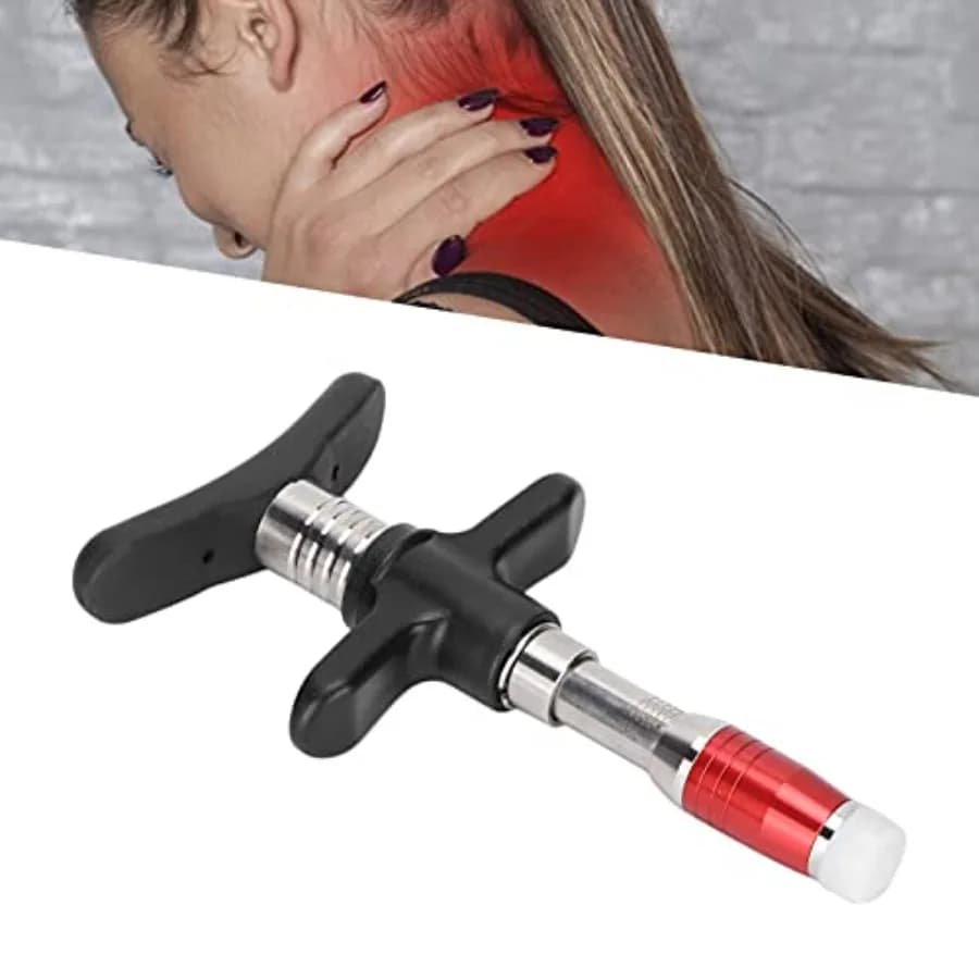 Strumento di Regolazione Chiropratica a 10 Livelli, Massaggiatore Spinale Manuale a Testa Singola, Dispositivo Portatile per Massaggio Schiena e Mani