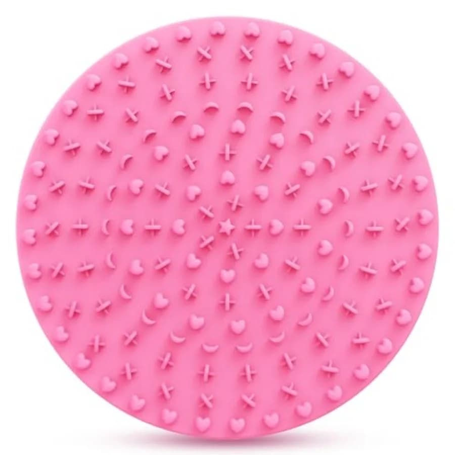 Makeup Brush Cleaner, Make up Brush Cleaner Mat, Silicone Brush Cleaning Mat, Paint Cosmetic Brush Cleaner Pad with Suction Cup