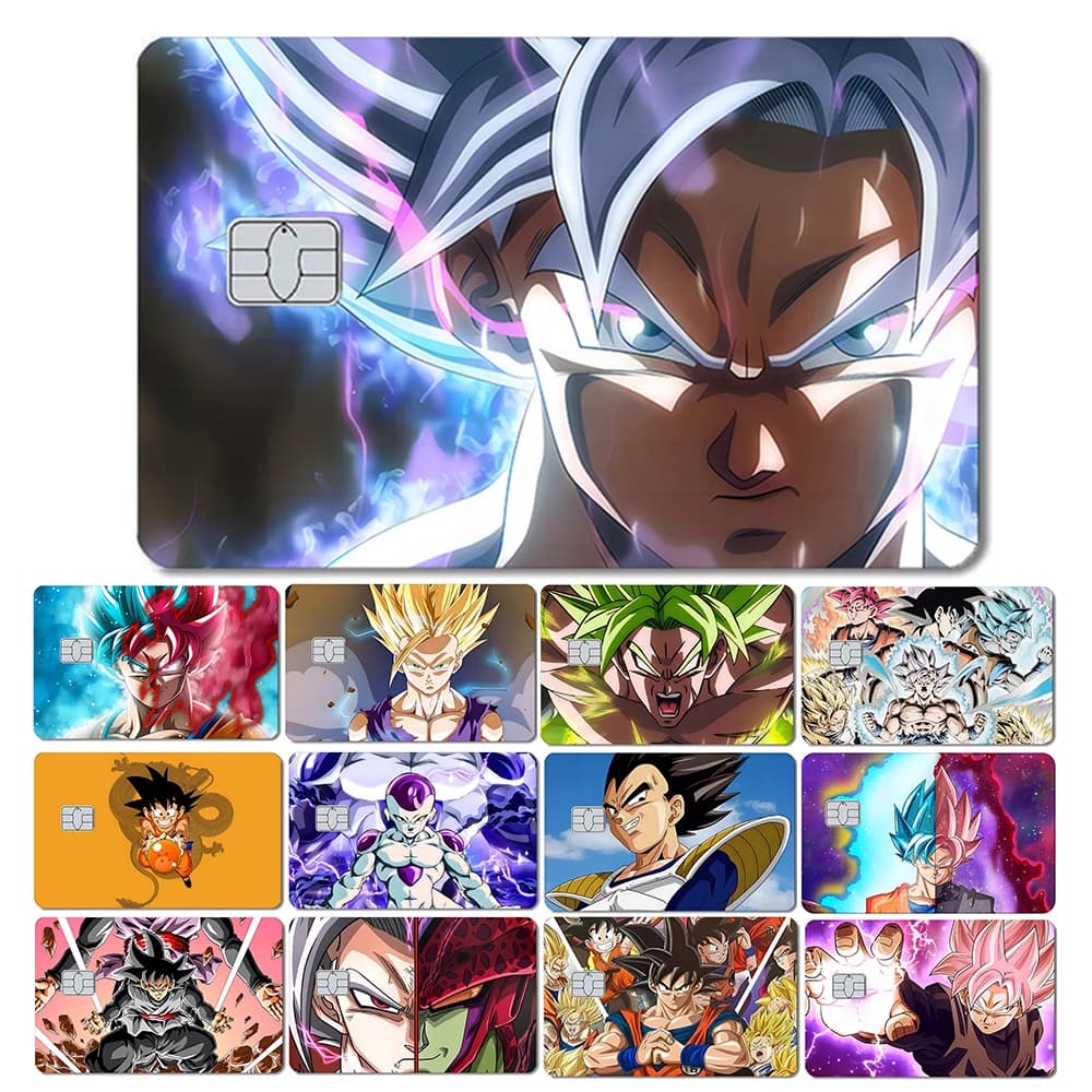 Dragons Balls Goku Frieza Anime Credit Card Skin Stereo 2.5D HD Stickers Decal Card Film Skin Small Chip Waterproof Sticker