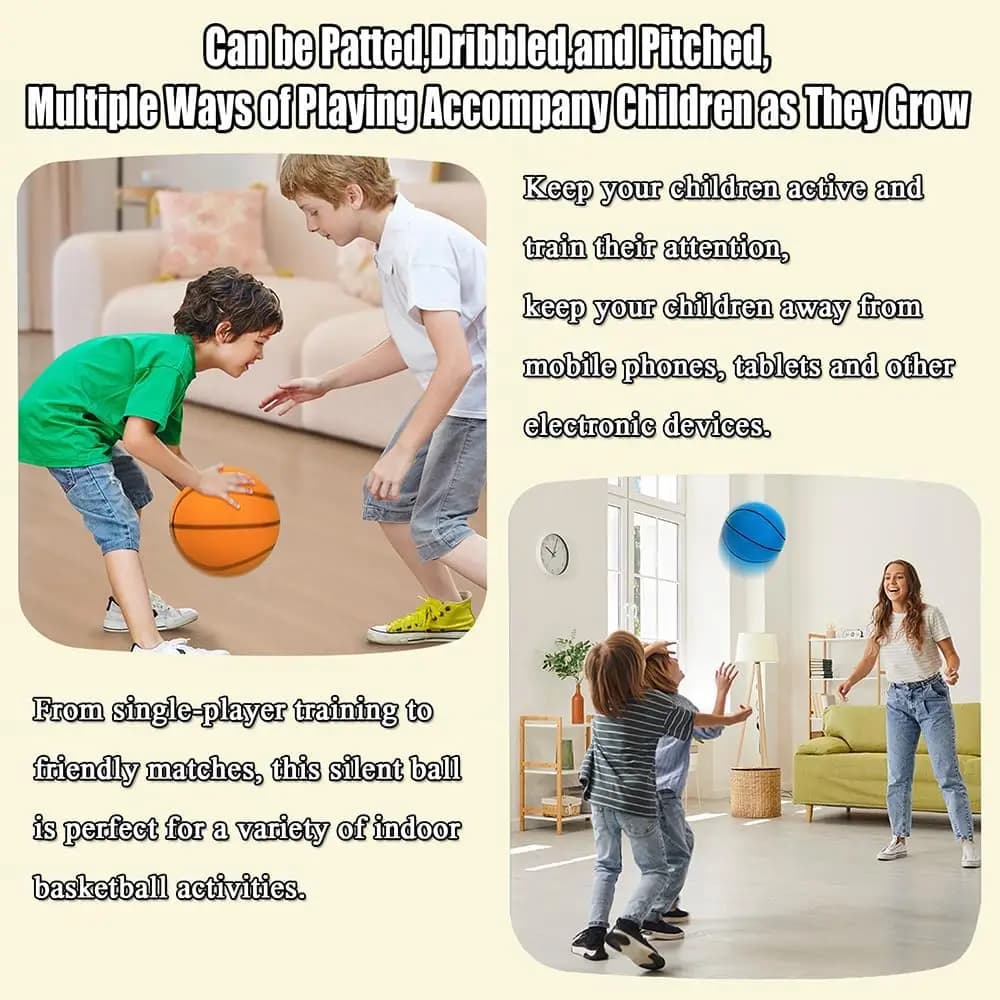 Pallone da basket silenzioso per allenamento indoor, in morbida schiuma, perfetto per esercitarsi a casa e per il gioco genitore-figlio - Pallone n. 5