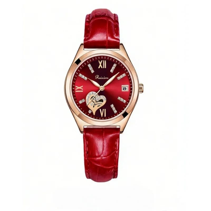Orologi da Donna RUIXINE, Orologio al Quarzo Elegante e Classico di Lusso, Cassa Sottile, Cinturino in Pelle