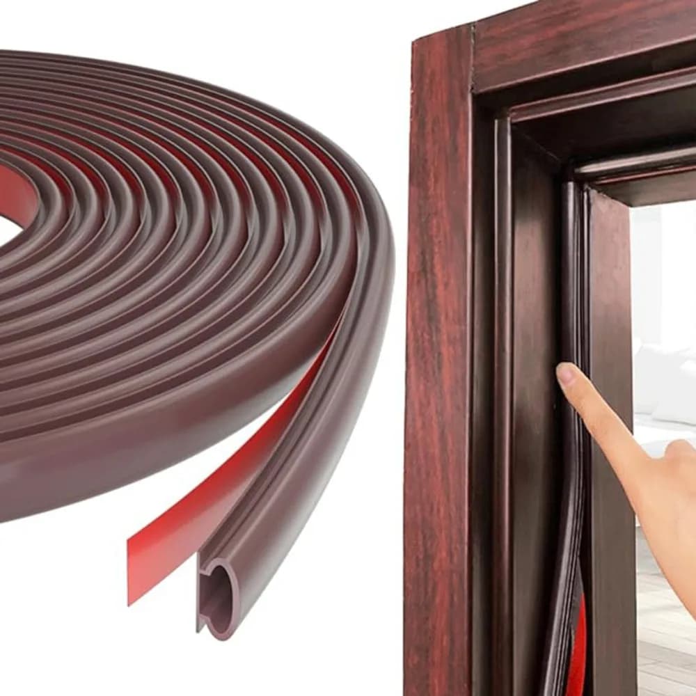 6m NEW Soundproofing Weather Stripping Windproof Rubber Door Frame Insulation D-Shape Self-adhesive Draught Excluder Household