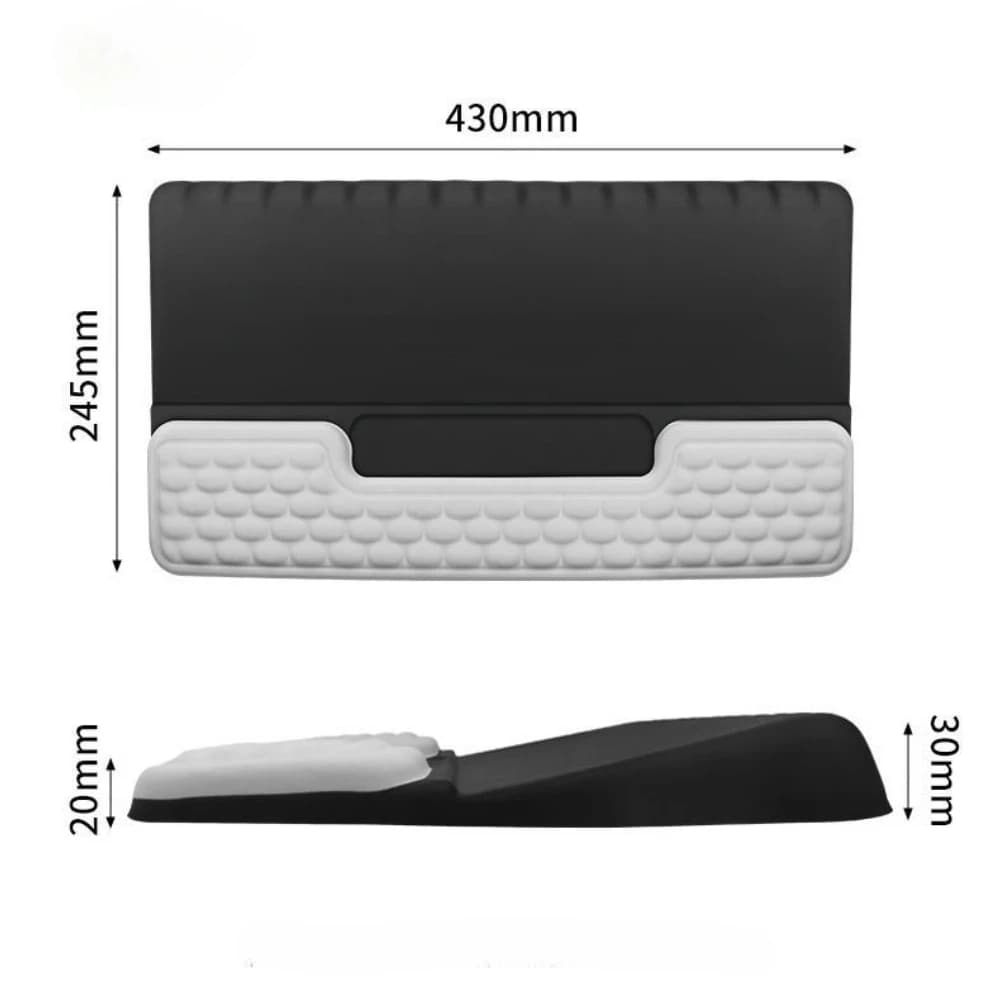Supporto per Polso con Supporto per Tastiera, Cuscinetto Ergonomico per Computer, Supporto Rialzato per Tastiera con Cuscinetto per Polso