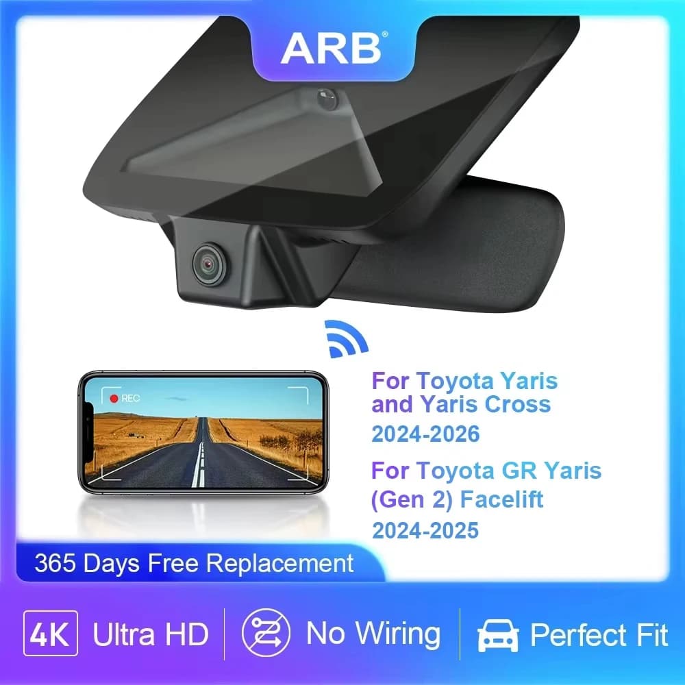 Toyota Yaris/Yaris Cross 2024-2026 Vehicle Camera, for GR Yaris 2024 2025, DVR High Resolution Auto 4K Style OEM Perfect ARB